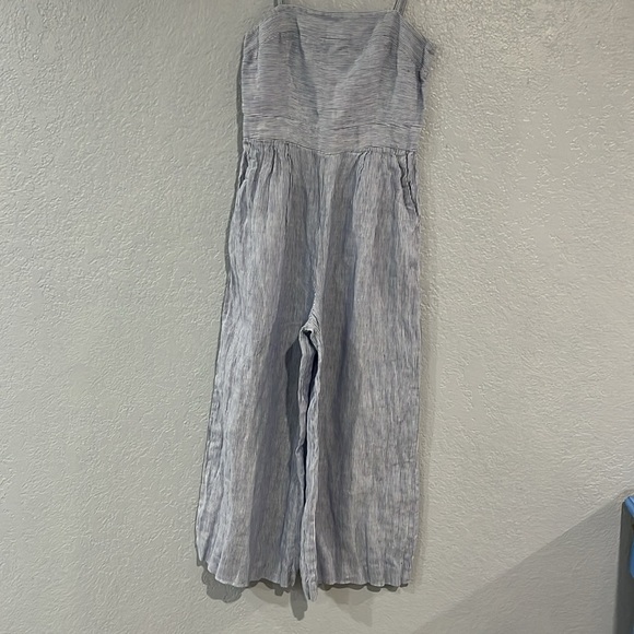 Jcrew Women's Light Blue linen Jumpsuit - Picture 2 of 4